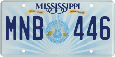 MS license plate MNB446