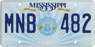 MS license plate MNB482