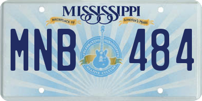MS license plate MNB484