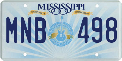 MS license plate MNB498