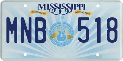 MS license plate MNB518