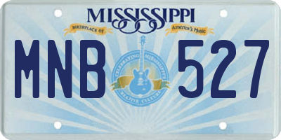 MS license plate MNB527