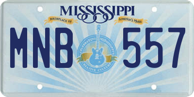MS license plate MNB557