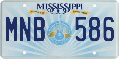 MS license plate MNB586
