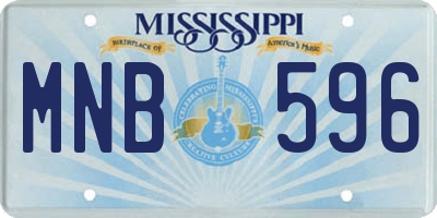 MS license plate MNB596