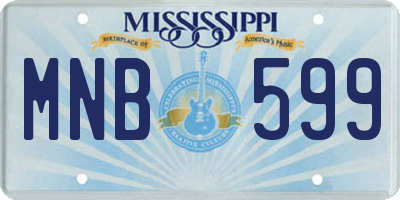 MS license plate MNB599