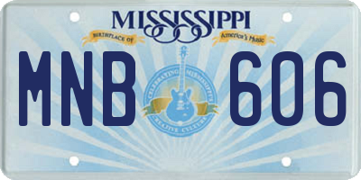 MS license plate MNB606