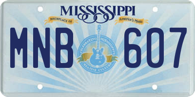 MS license plate MNB607