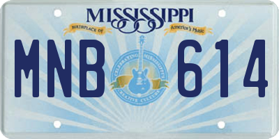 MS license plate MNB614