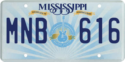 MS license plate MNB616