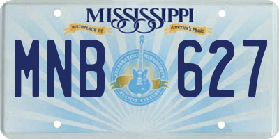 MS license plate MNB627