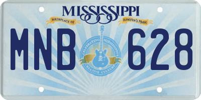 MS license plate MNB628