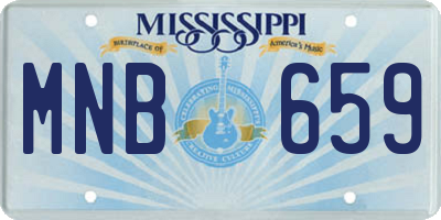 MS license plate MNB659