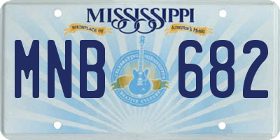 MS license plate MNB682