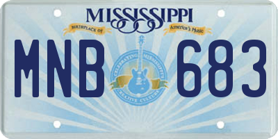 MS license plate MNB683