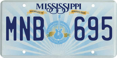 MS license plate MNB695