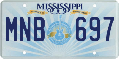 MS license plate MNB697