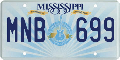 MS license plate MNB699