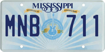 MS license plate MNB711