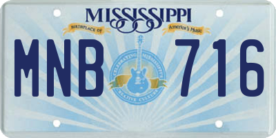 MS license plate MNB716