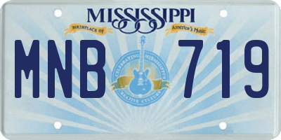 MS license plate MNB719
