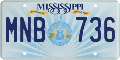 MS license plate MNB736