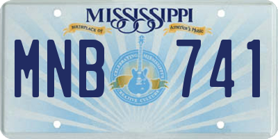 MS license plate MNB741