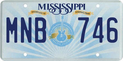 MS license plate MNB746