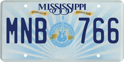 MS license plate MNB766