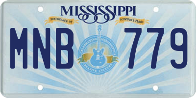 MS license plate MNB779
