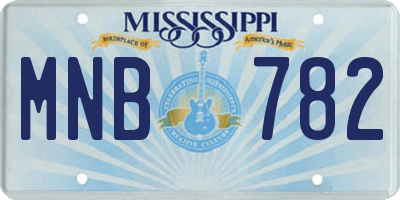 MS license plate MNB782