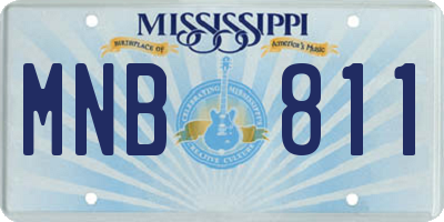 MS license plate MNB811