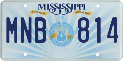 MS license plate MNB814