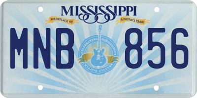 MS license plate MNB856