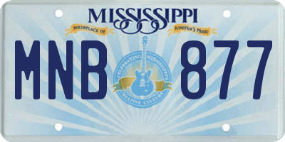 MS license plate MNB877