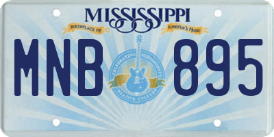 MS license plate MNB895