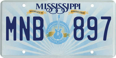 MS license plate MNB897