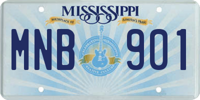 MS license plate MNB901