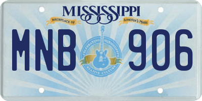 MS license plate MNB906