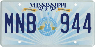MS license plate MNB944