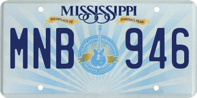 MS license plate MNB946