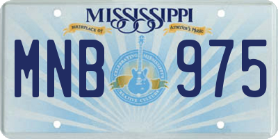 MS license plate MNB975
