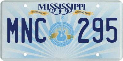 MS license plate MNC295