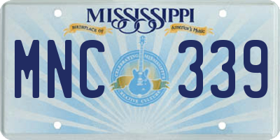 MS license plate MNC339