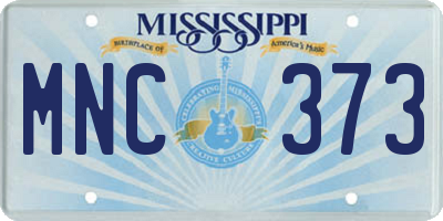 MS license plate MNC373