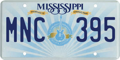 MS license plate MNC395