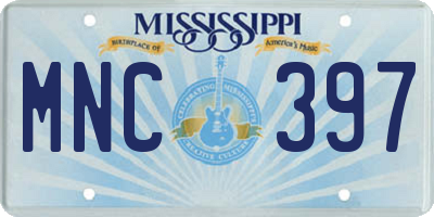 MS license plate MNC397
