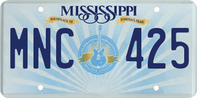 MS license plate MNC425