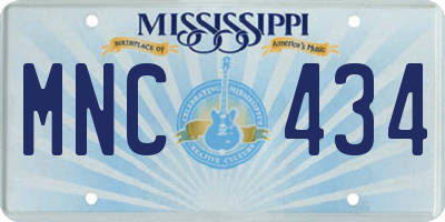 MS license plate MNC434