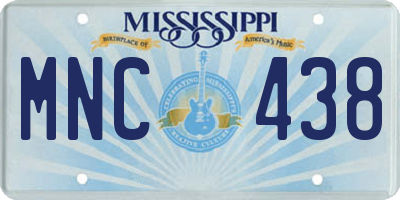 MS license plate MNC438